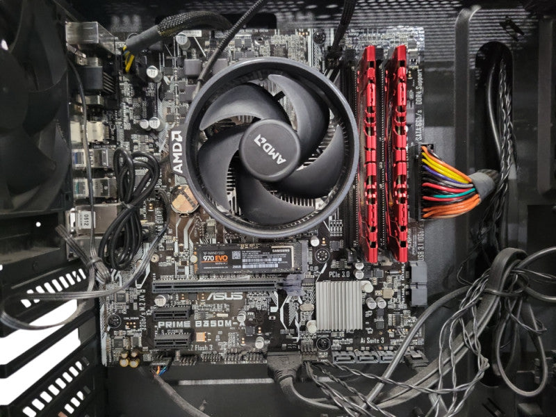 Custom Asus Prime B350M-A PC AMD Ryzen7 1700 8C, 8GB DDR4 RAM 250GB SSD SEE Q_