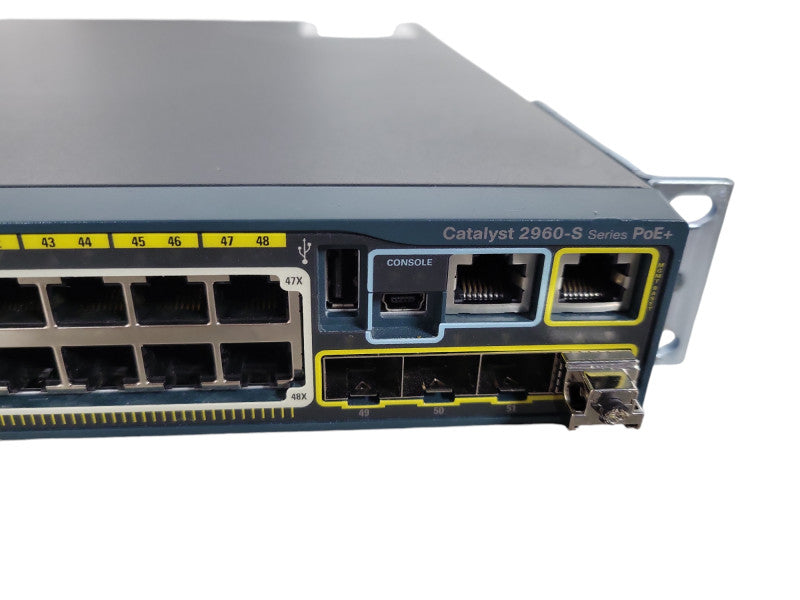 Cisco WS-C2960S-48FPS-L V04 | 48 Port Gigabit PoE+ 740W Switch + Stack Mod !