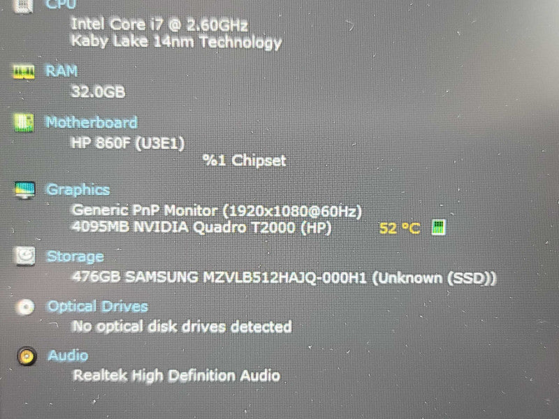 HP ZBook 15 G6| i7-9850H| 32GB DDR4| Quadro T2000| 512GB SSD No Battery/No AC β Lap200