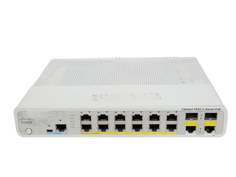 CISCO Catalyst WS-C3560C-12PC-S PoE+ Managed Ethernet Network Switch _
