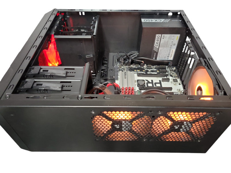 Custom AsRock AB350 Pro4 PC AMD Ryzen 5 1600X 6C, 16GB DDR4 RAM 250GB SSD SEE _