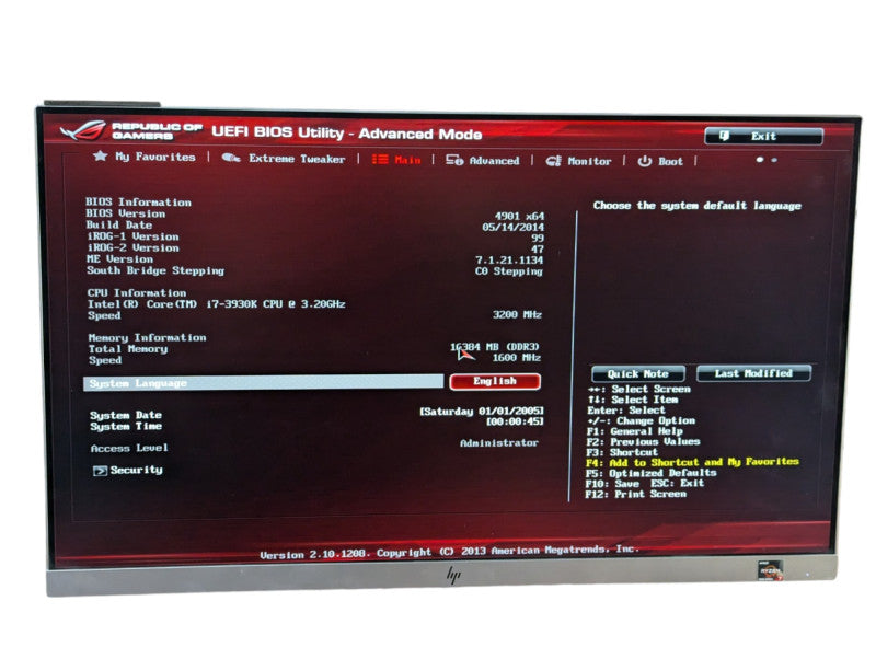 ASUS RAMPAGE IV EXRTREME Intel Core i7-3930K @ 3.20Ghz 16GB DDR3 2133Mhz  -
