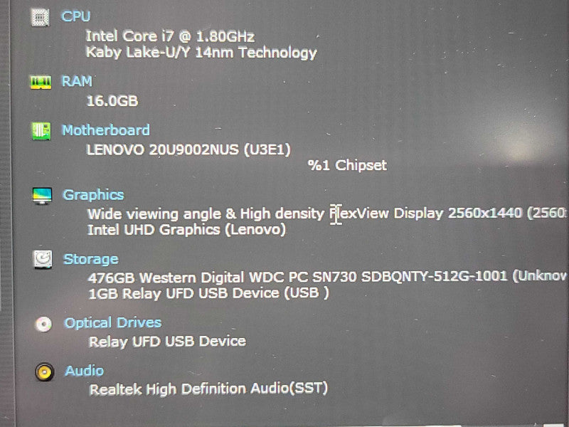Lenovo ThinkPad X1 Carbon G8| i7-10610U| 16GB DDR4| 512GB SSD  β Lap200