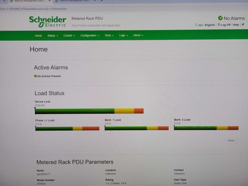 APC AP8841 Rack PDU 2G,Metered,Zero U,30A 200/208V (36) C13 & (6) C19 L6-30P Q_