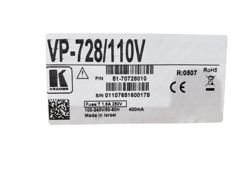Kramer VP-728 9−Input ProScale Presentation Scaler/Switcher|Like New Open Box