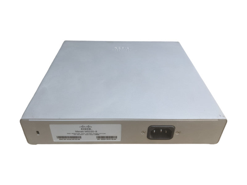 Unclaimed | Cisco Meraki MS220-8-HW | 8 Port Cloud Managed Switch