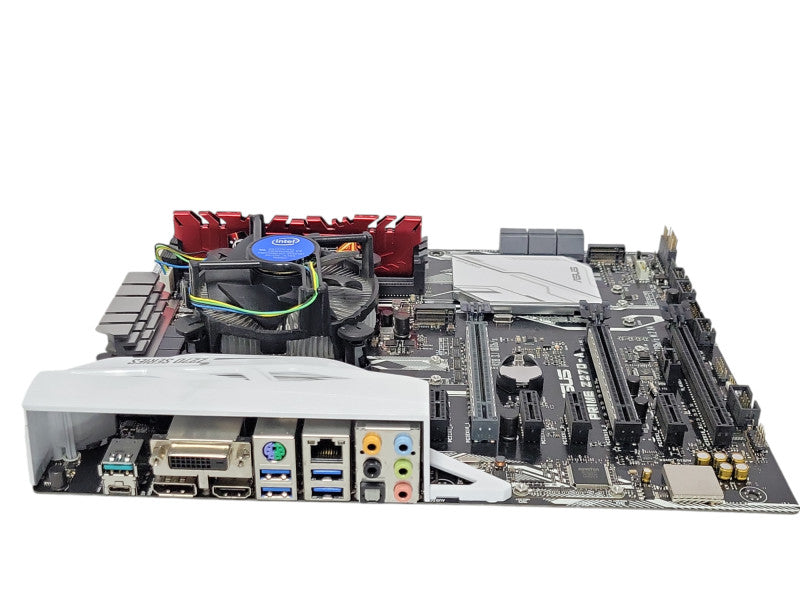 ASUS PRIME Z270-A LGA1151 Intel board 8GB DDR4 w/ CPU Fan, No IO Shield, SEE _