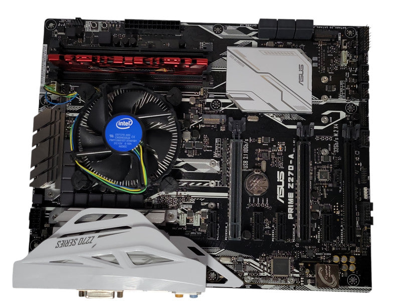 ASUS PRIME Z270-A LGA1151 Intel board 8GB DDR4 w/ CPU Fan, No IO Shield, SEE _