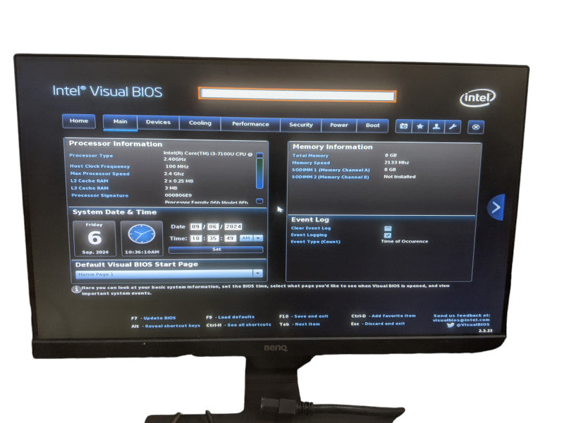 Intel NUC7i3BNK Mini PC | Core i3-7100U | 8GB DDR4 | No HDD