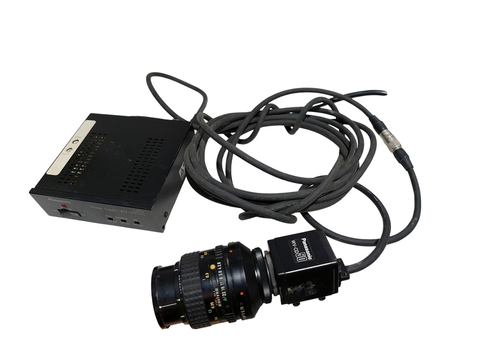 Panasonic WV-CD50 & Power Supply WV-CD52 with 15' Cable , Pentax KC Adapter =