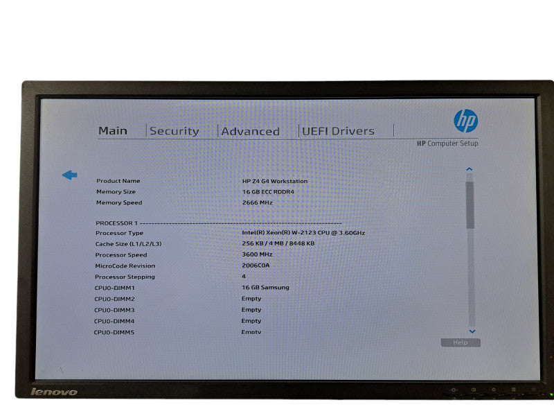 HP Z4 G4 Workstation Xeon W2123 @ 3.60GHz, 16GB DDR4, 512GB NVMe, 3TB HDD