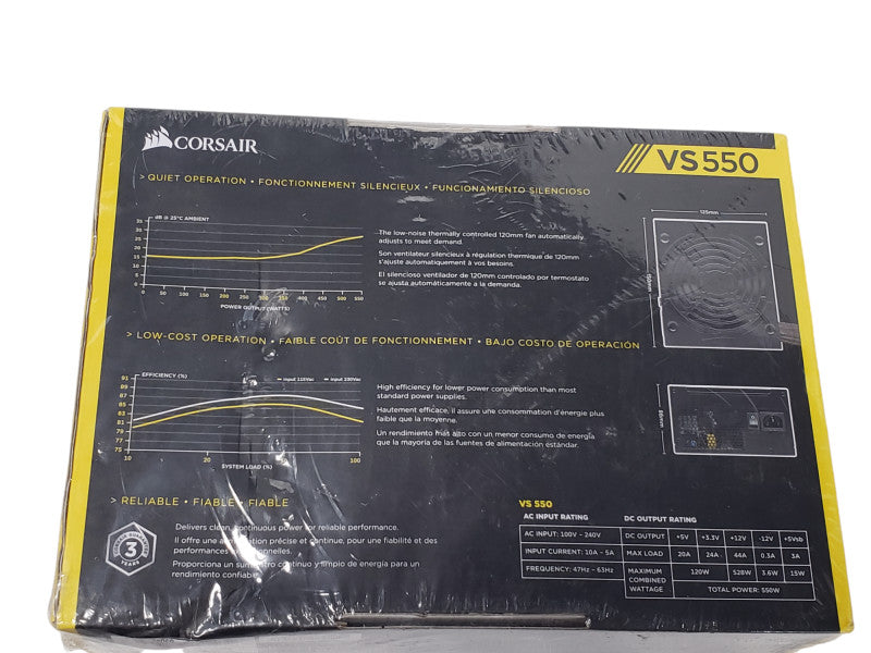 PSU for 80plus EU Game Stability Silent Non-Modular Power Supply 550W Power S