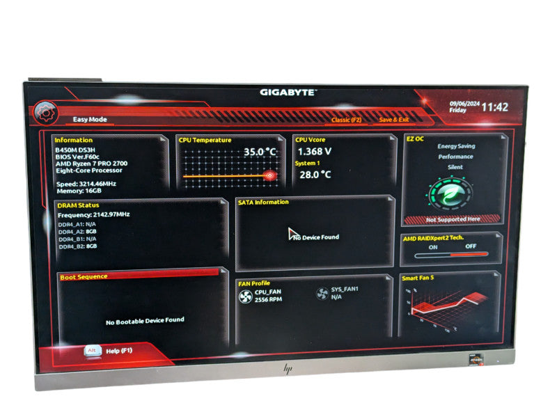 GIGABYTE B450M DS3H with Ryzen 7 PRO 2700 & 16GB RAM  -