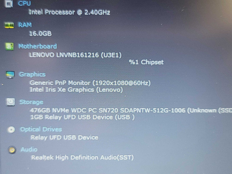 Lenovo V15 G2 ITL| i5-1135G7| 16GB DDR4| 512GB NVMe β Lap200