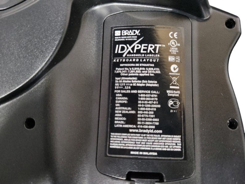 Bradley IDXPert handheld Labeler Keyboard Layout w/ Case, READ _
