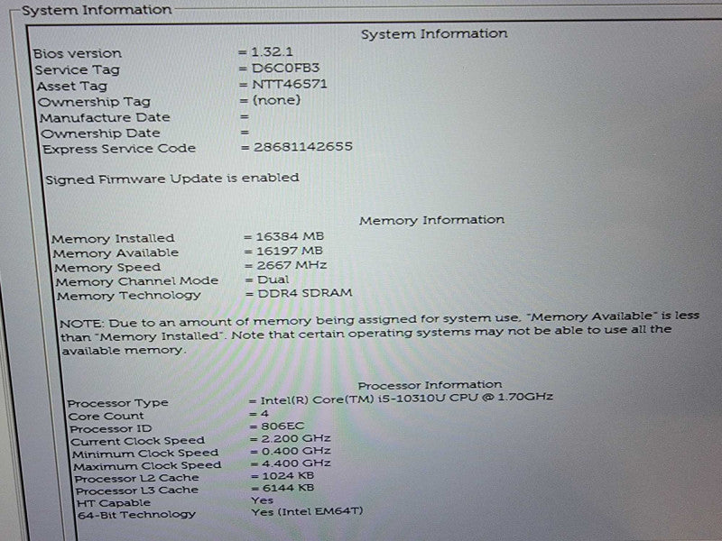 Dell Latitude 7410 | i5-10310U @1.7GHz | 16GB DDR4 | 256GB SSD - READ  Lap200