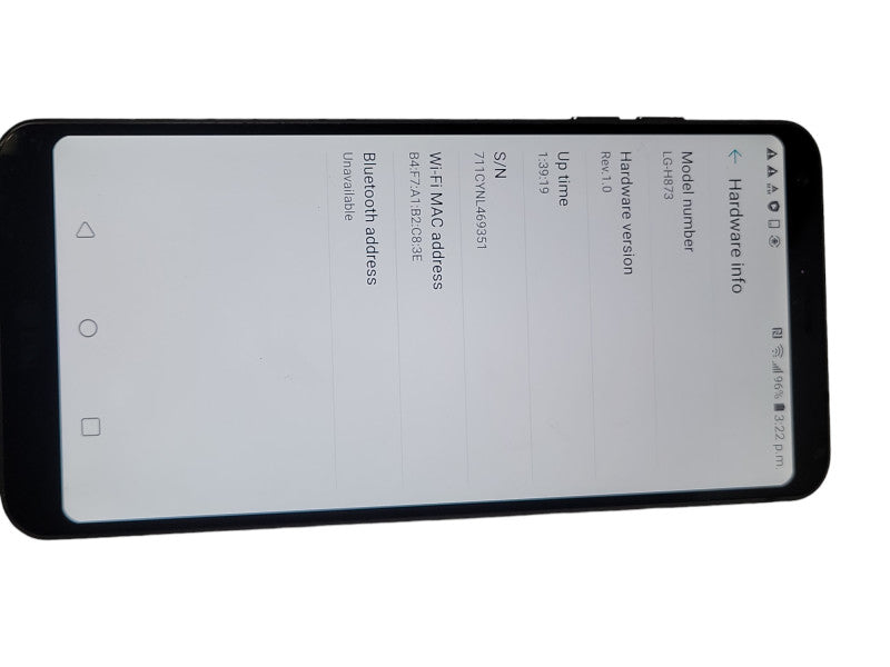 LG G6-H873 32GB smart phone Black, Locked to Bell _