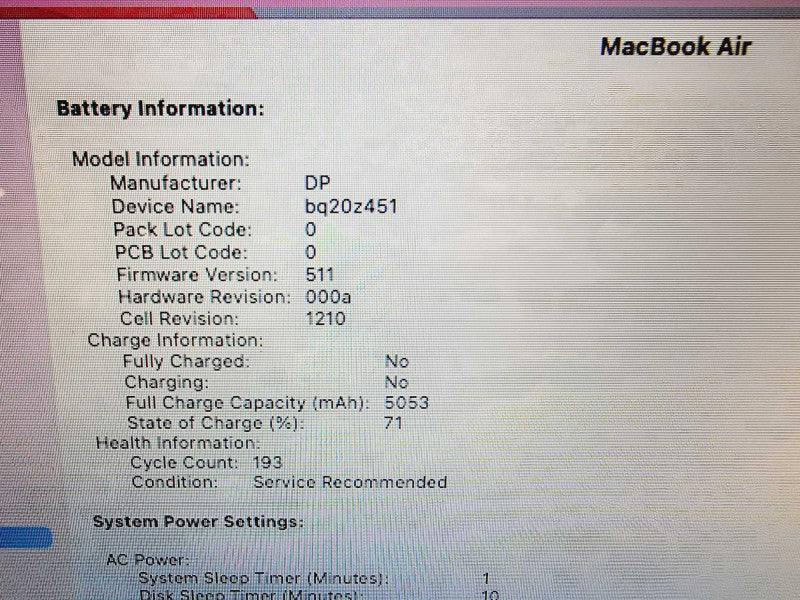 Apple Macbook Air 2017 13" 2-Core i5-5350U @ 1.8GHz 8GB DDR3 256GB SSD (