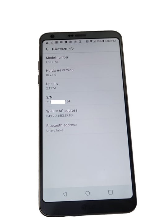 LG G6-H873 32GB smart UNLOCKED phone Q_