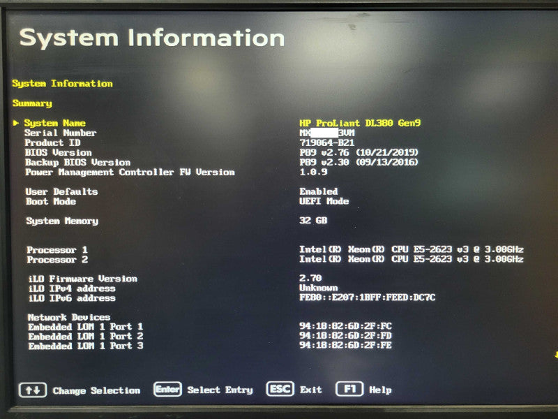 HP DL380 Gen9 2U  2x Xeon E5-2623v3 8C, 32GB DDR4 P440ar, 4x 300GB HDDs, SEE _