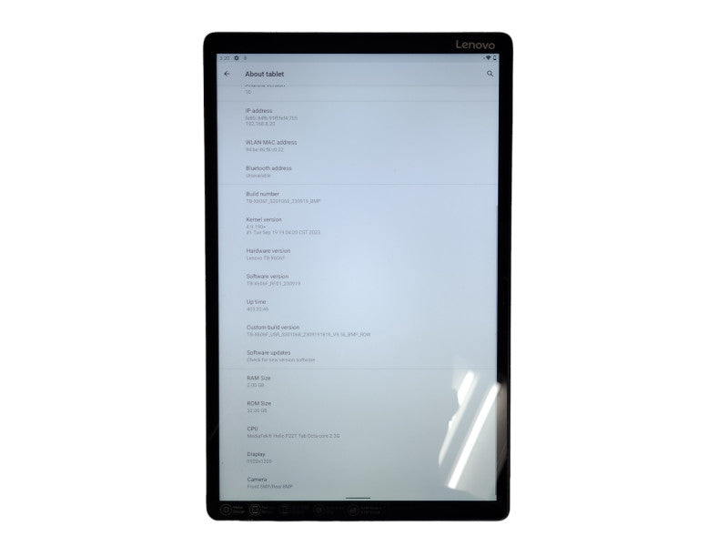 Lenovo Tab M10 FHD Plus TB-X606F, 2GB RAM, 32GB Storage