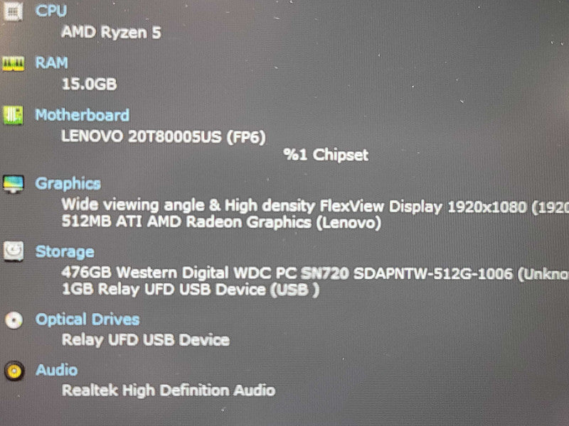 Lenovo ThinkPad E15 Gen 2| Ryzen 5 3500U| 16GB DDR4| 512GB SSD  β Lap200