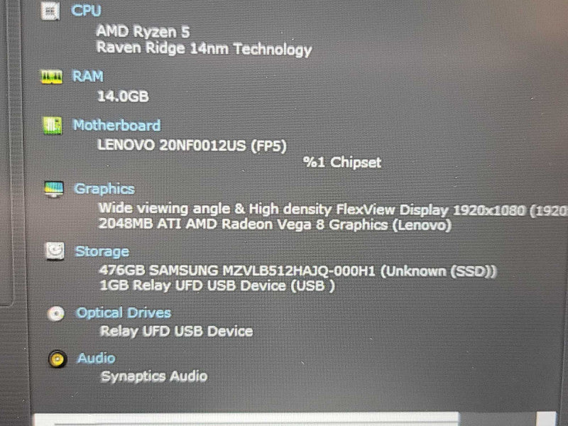 Lenovo ThinkPad E585| Ryzen 5 3500U| 16GB DDR4| 512GB SSD READ  β Lap200