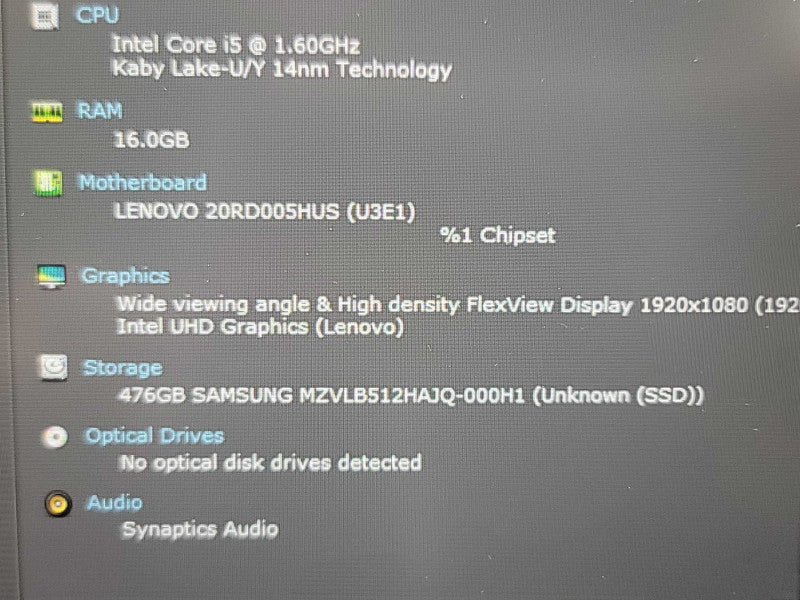 Lenovo ThinkPad E15 | i5-10210U| 16GB DDR4| 512GB SSD  READ  β Lap200