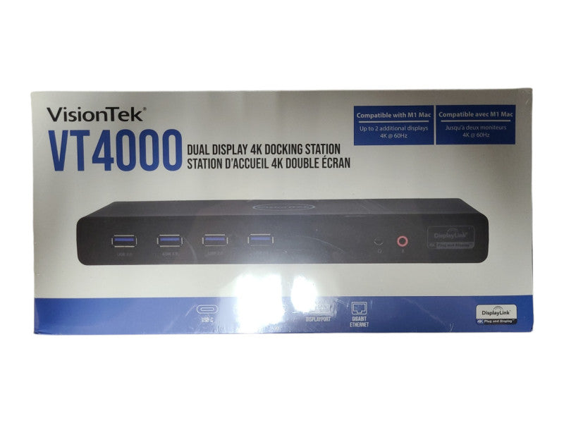 *New Sealed* VisionTek VT4000, Dual Display 4K Docking Station, 901005