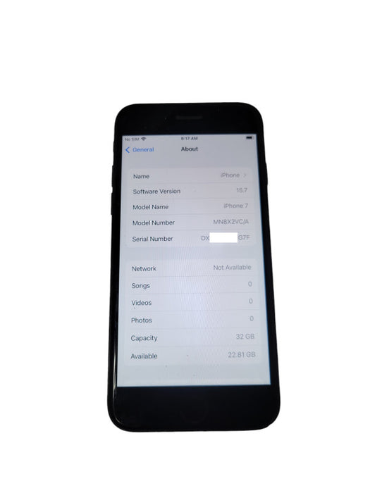 Apple iPhone 7 32GB Black Unlocked, READ Q_