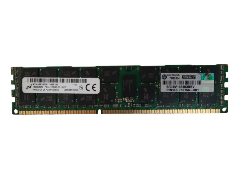 Micron 16GB 2Rx4 PC3L-12800R, Server Memory Q