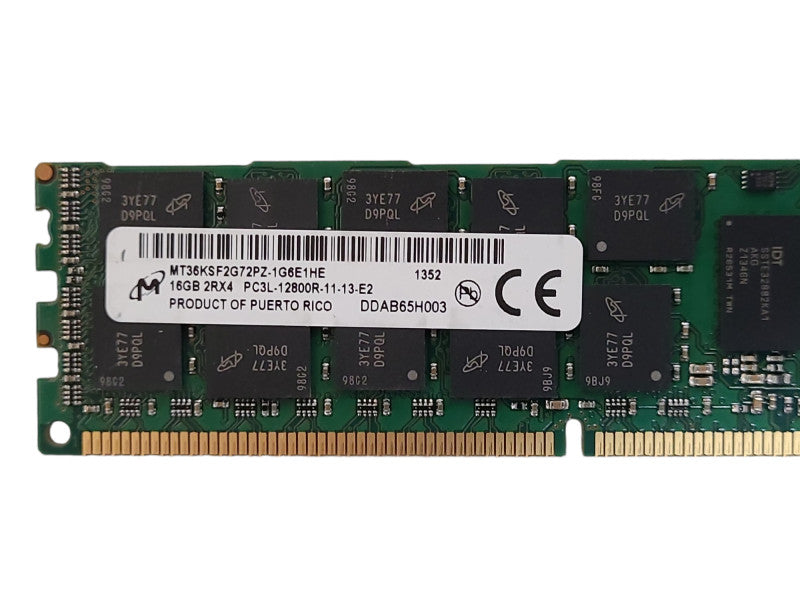 Micron 16GB 2Rx4 PC3L-12800R, Server Memory Q