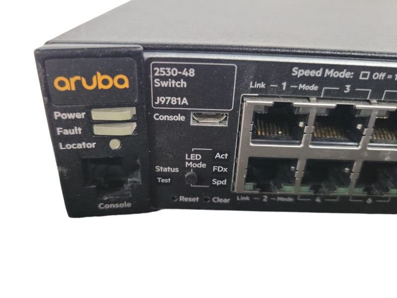 Aruba J9781A 2530-48 48 Port FE 2 RJ45 1G 2 SFP 1G Network Switch !