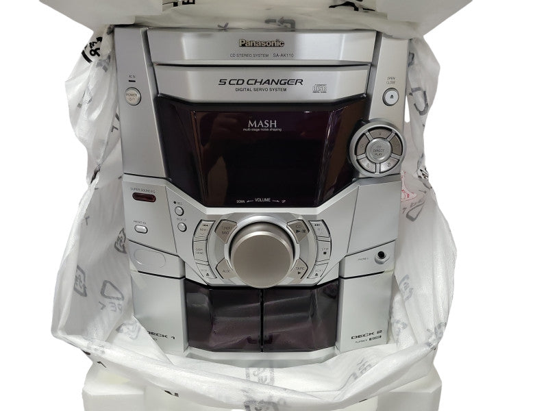 Open-Box Panasonic SC-AK110 5 CD Changer Stereo System 160W 80W/Ch _