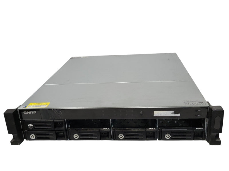 QNAP TS-869U-RP 8-Bay Network Attached Storage w/ 3x 4TB HDDs, 2x PSU, READ _