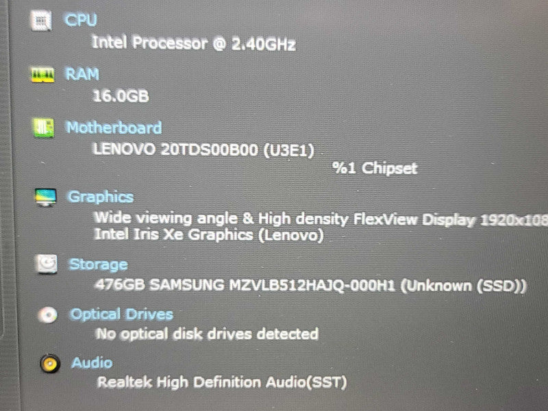 Lenovo ThinkPad E15 Gen 2| i5-1135G7| 16GB DDR4| 512GB NVMe β Lap200