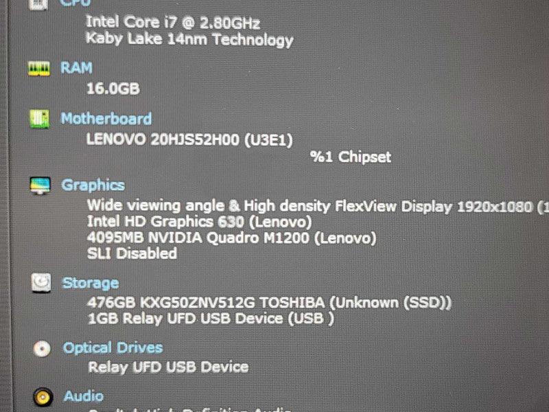 Lenovo ThinkPad P51| i7-7700HQ| 16GB DDR4| Quadro M1200| 512GB M.2  β Lap200