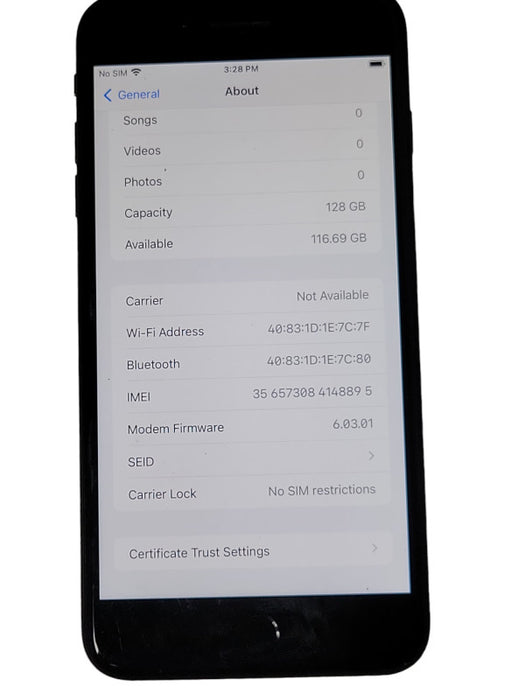 Apple iPhone 7 Plus 128GB Black Unlocked phone _