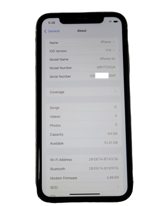 Apple iPhone XR 64GB Unlocked (White) _