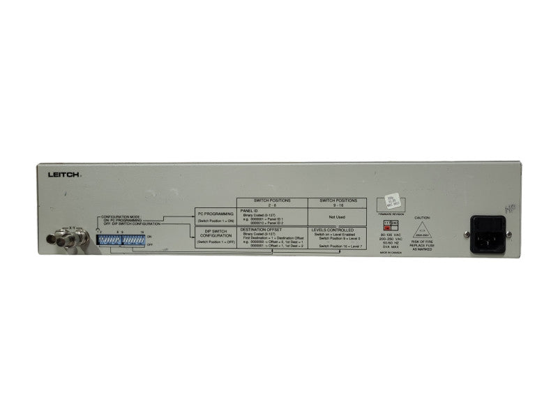 Leitch RCP-ABA2-Xyp 16x16 Audio video router 2x ASM 16x16+ module 1x VSR-16x16