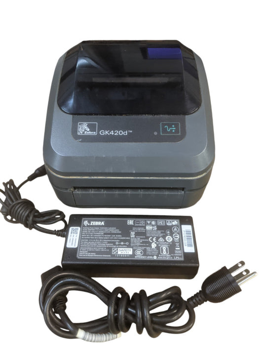 Zebra GK420d Thermal Label Printer | w/ Power Supply | GK42-202510-000