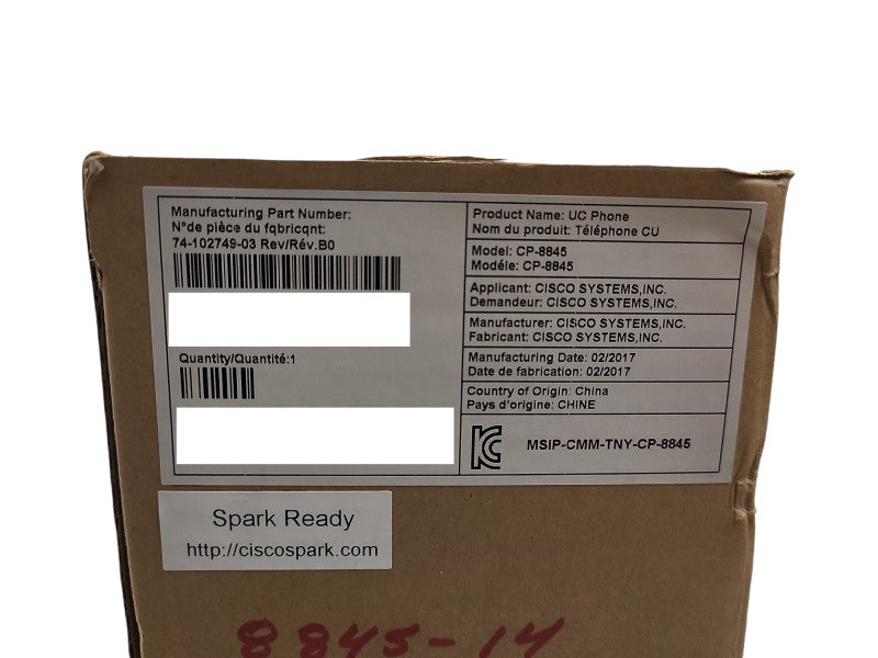 Cisco CP-8845-K9 VOIP IP Phone Brand New $