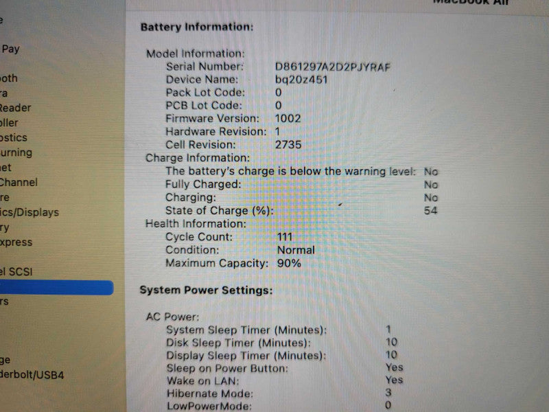 Apple Macbook Air 2020 13" 8-Core M1, 8GB Ram, 256GB SSD