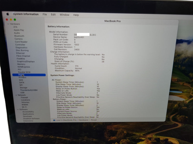 Apple Macbook Pro 2020 13" M1 Chip 8GB RAM 256GB SSD, 173 Cycle count _