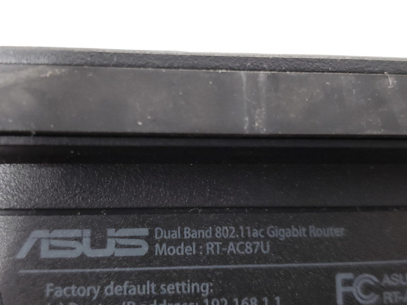 ASUS RT-AC87U AC2400 4x4 Dual Band Wireless Wi-Fi Gigabit Router 2.4GHz 5.0GH W/ Power Adapter