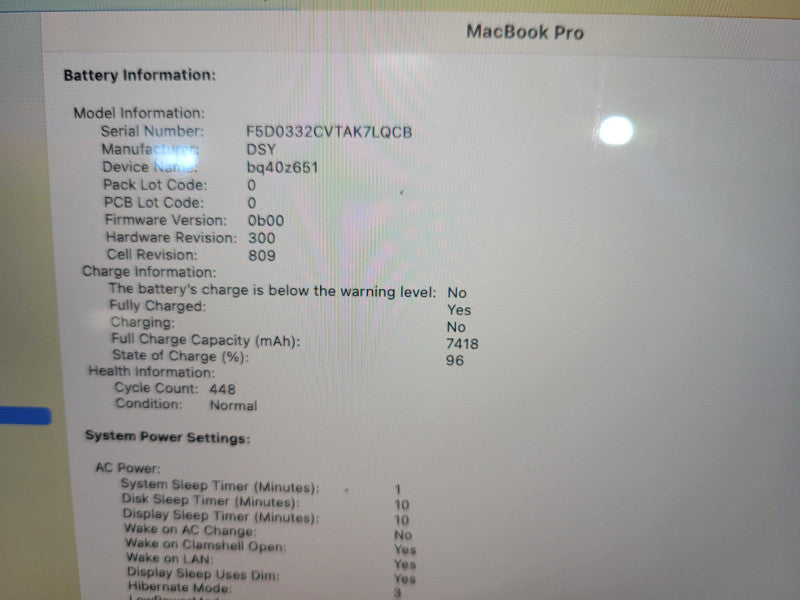 Apple Macbook Pro 2019 16" 6-Core i7-9750H @ 2.6GHz 16GB DDR4 500GB SSD Radeon Pro 5300M 4GB !