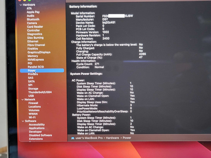 Macbook Pro 2020 13" 2x thunderbolt 3 port I5-8257U 1.4GHz 8GB RAM 250GB SSD  _