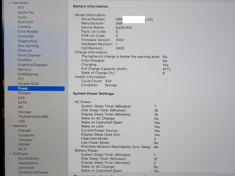 Macbook Pro 2019 13" 2x thunderbolt 3 port I5-8257U 1.4GHz 8GB RAM 250GB SSD _