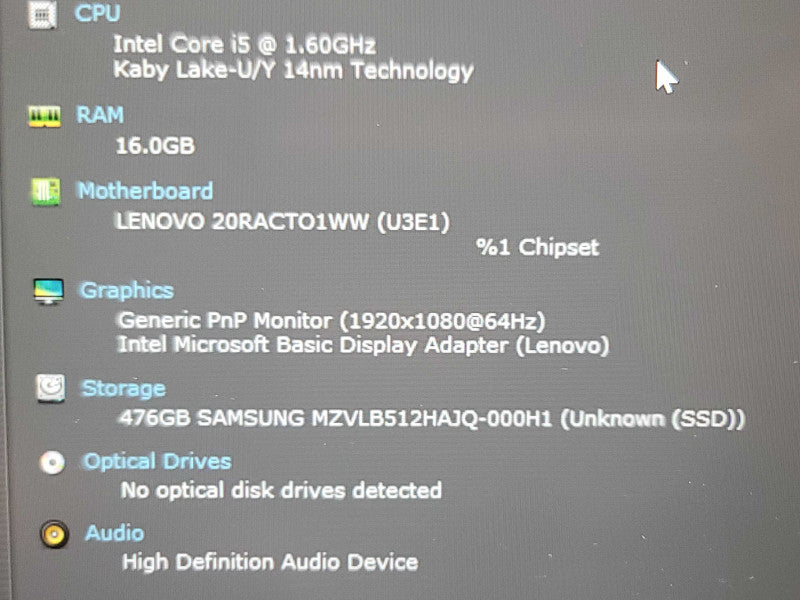 Lenovo ThinkPad E14 | i5-10210U| 16GB DDR4| 512GB SSD NO AC READ β Lap200