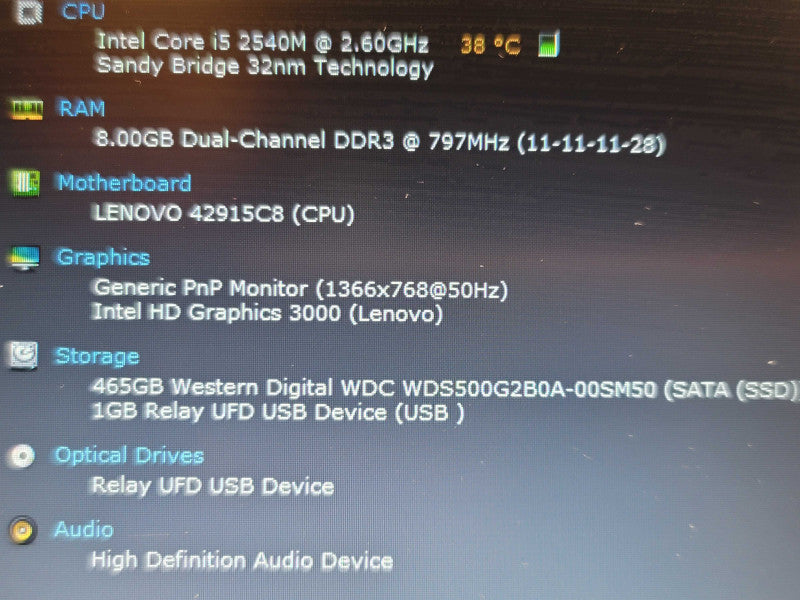 Lenovo ThinkPad X220 | i5-2540M| 8GB DDR3L| 500GB SSD | READ  β BudLap
